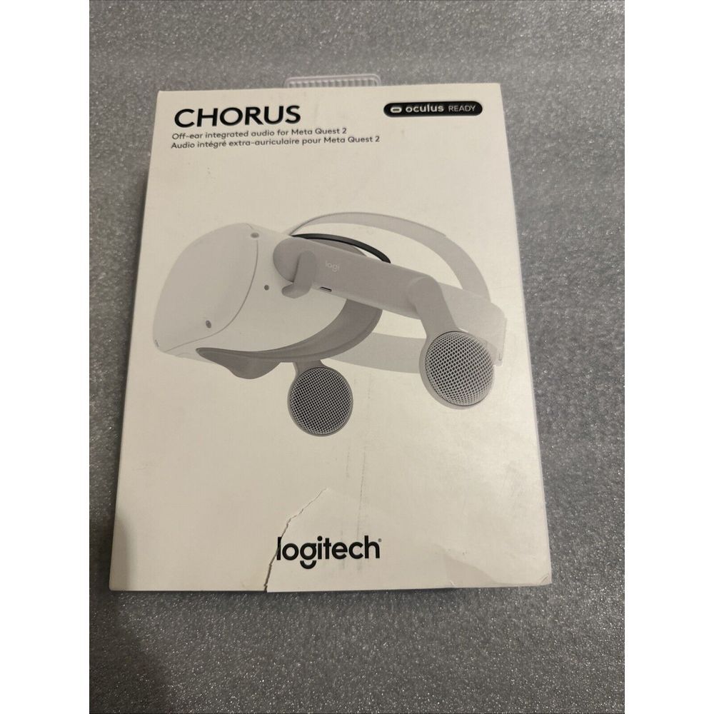 Logitech - Chorus VR Off-Ear Integrated Audio for‎ Meta Quest 2 - White